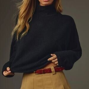 Anthropologie Pilcro Cozy Ribbed Turtleneck Batwing Pullover